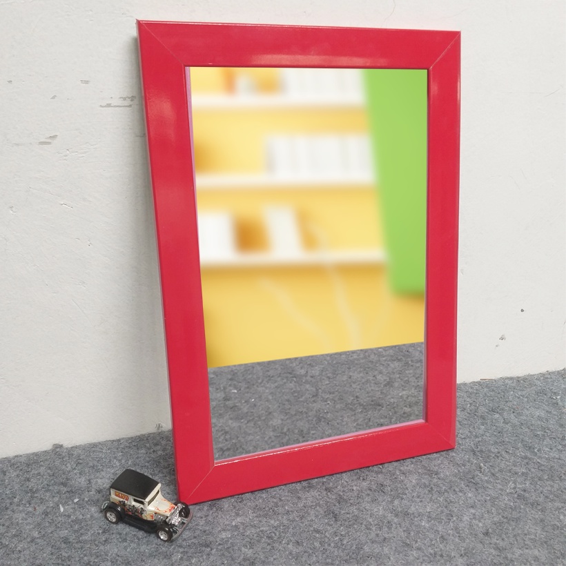 Kaca Cermin Gantung Murah - Cermin Dinding Minimalis-Merah