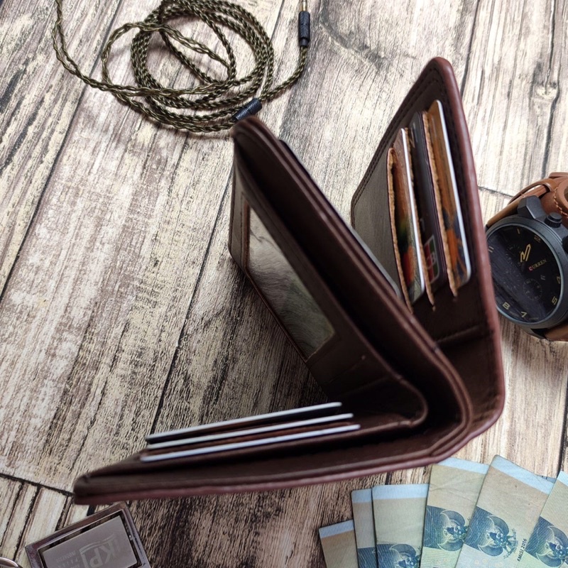 dompet wallet kulit impor norris lipat buku