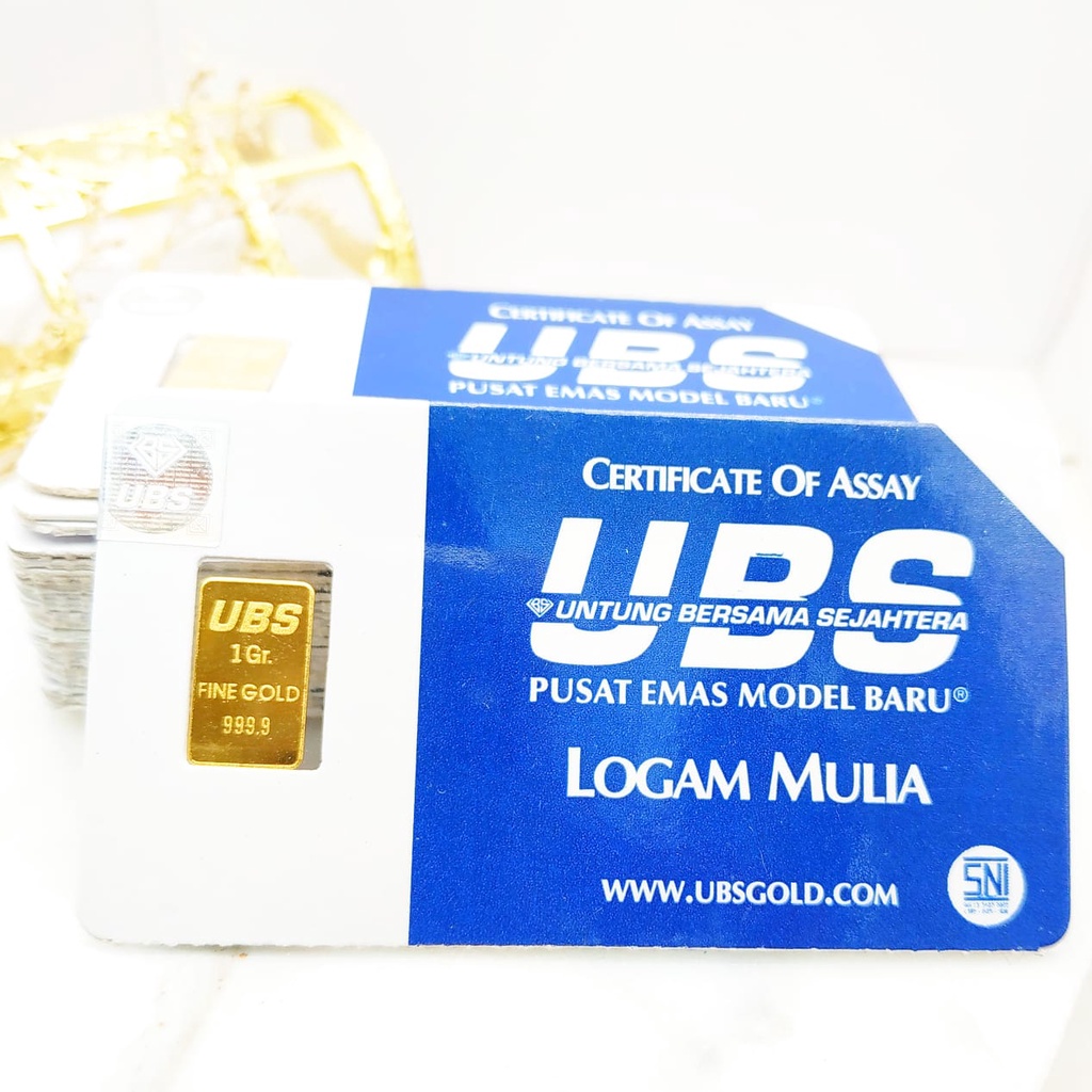 LOGAM MULIA EMAS UBS 1 GRAM SNI PRESS LM 24K-SNI Lama 1 Gram