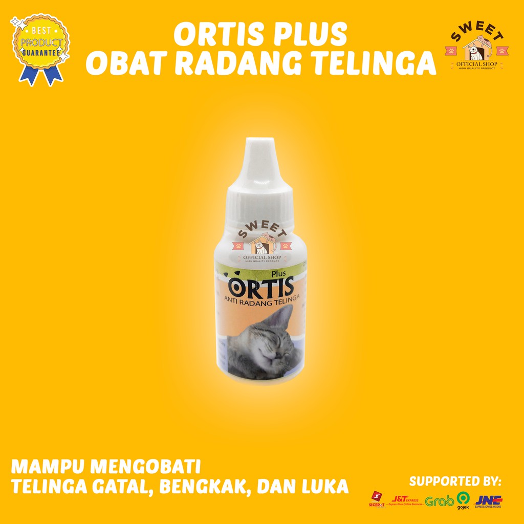 ORTIS PLUS OBAT RADANG TELINGA KUCING - ORTIS OBAT TELINGA KUCING BENGKAK GATAL - ORTIS PLUS 30ML