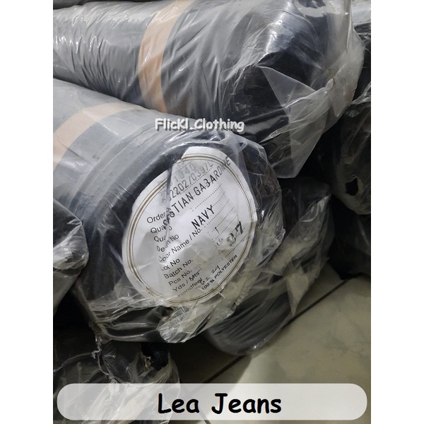 Bahan Kain Jeans Denim Lea Gabardine  Permanent Press Celana Formil Formal Rollan
