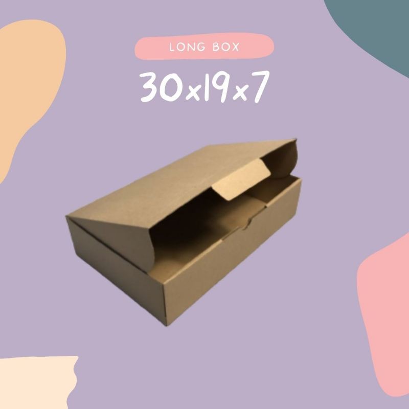 

KARDUS PACKING 30x19x7 // KARDUS KADO DIE CUT KARTON // LONG BOX // DUS CORRUGATED EFLUTE / DUS KEMASAN