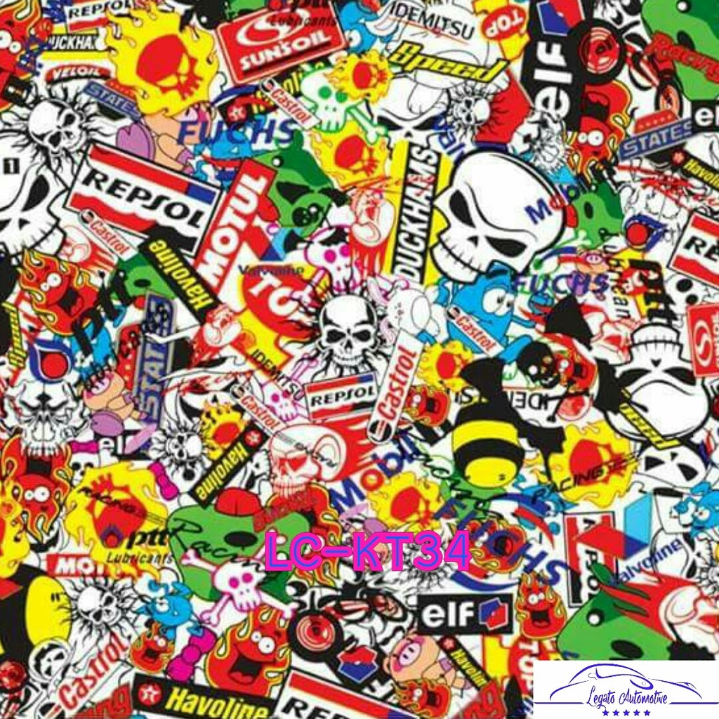 WTP CARBON CELUP MOTIF KARTUN MURAH KODE SC-KT34 WATER TRANSPER PRINTING FILM HYDROGRAPHIC,BUKAN KEV