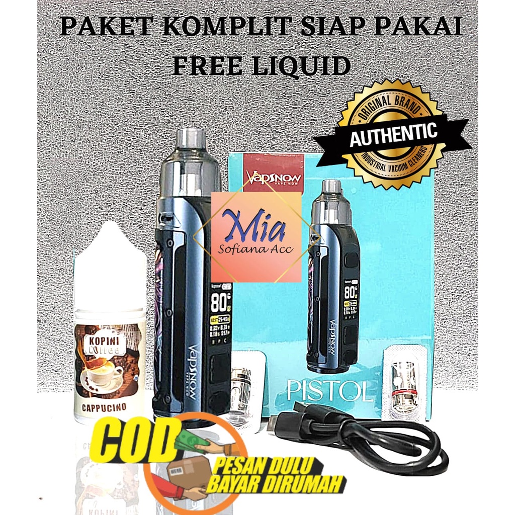 COD TERLARIS VAPOOR VAPSNOW PIISTOL 80W FULL SET/ REMOT TV ANALOG