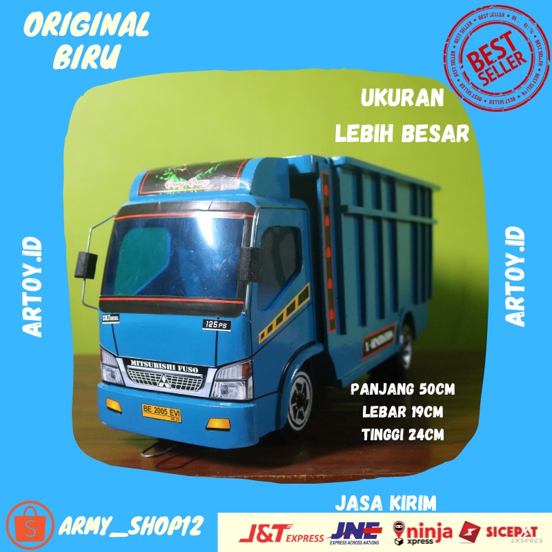 Mainan Anak Dorong Truk Oleng Miniatur Kayu Murah Asli Jumbo  Miniatur Truk Oleng Kayu Asli Jumbo Mu