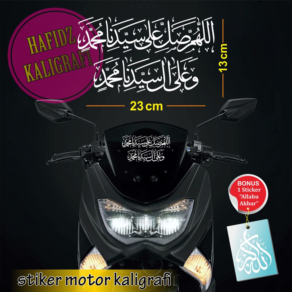 stiker cutting sticker SHOLAWAT NABI UTAMA (bonus) stiker visor NMAX PCX LEXI XMAX ADV windshield