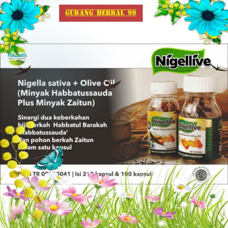 

NIGELLIVE NIGELLA SATIVA PLUS OLIVE OIL / HABBATUSSAUDA ZAITUN/ HERBAL KOLESTROL