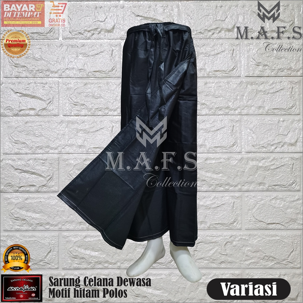 SARUNG CELANA DEWASA HITAM POLOS &amp; WARNA POLOS GARIS ANNAJWAN