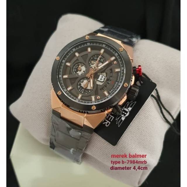 Jam Tangan Pria BALMER 7984 Black Rosegold ORIGINAL