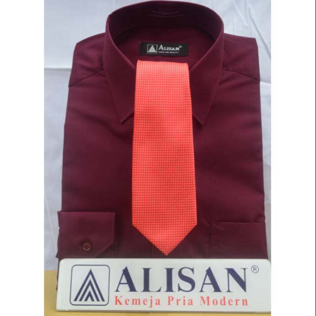 Alisan warna maron + dasi