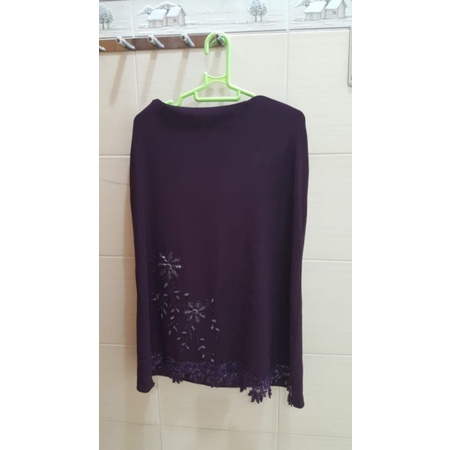 Rok Pesta ungu gelap XL Preloved