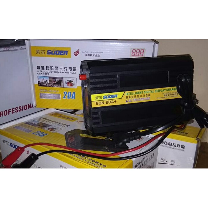 CHARGER AKI 12-24V SUPER 20 A ,digital, BERKUALITAS new tipe suoer Charger e Cas aki Accu