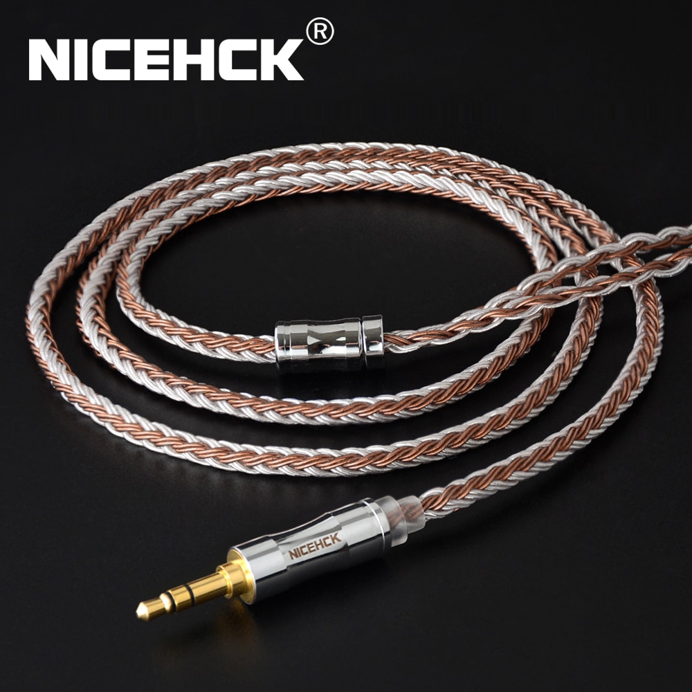 Nicehck C16-5 16 Core Kabel MMCX / 2Pin / QDC / NX7 Pin Bahan Tembaga Silver Untuk BL-03 TRN VX CCA KZ Dq6C