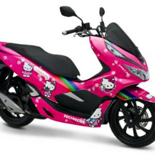 Decal PCX full Body pinky hello kitty stiker full body honda pcx