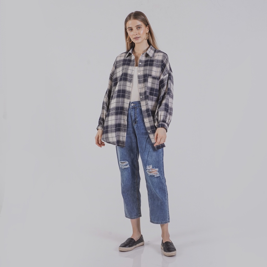 This Is April – Kemeja Wanita Ellen Top Cream – 181100-4