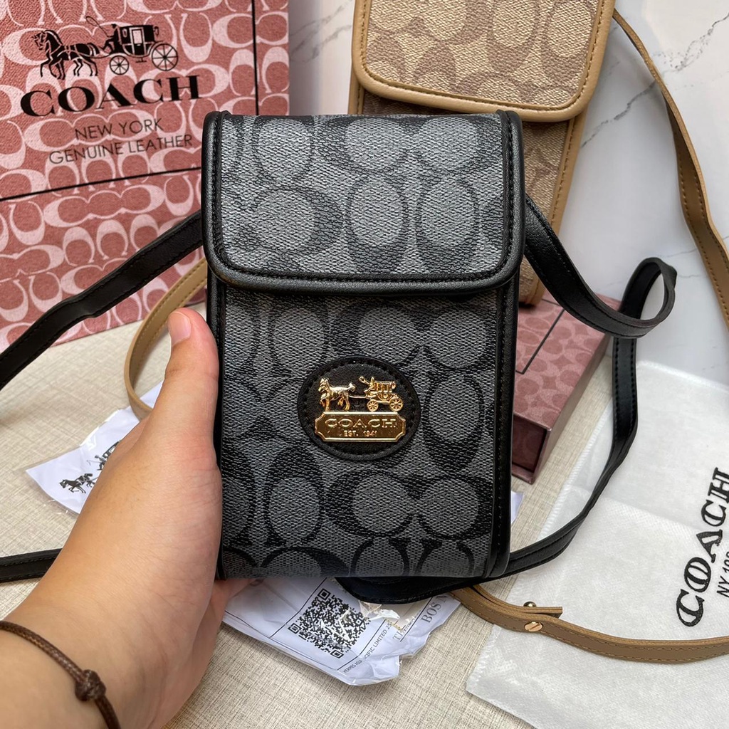 Tas Selempang GUCC1 Coach Model Camera FULLSET / Phone Bag Tas Kulit Dompet Panjang