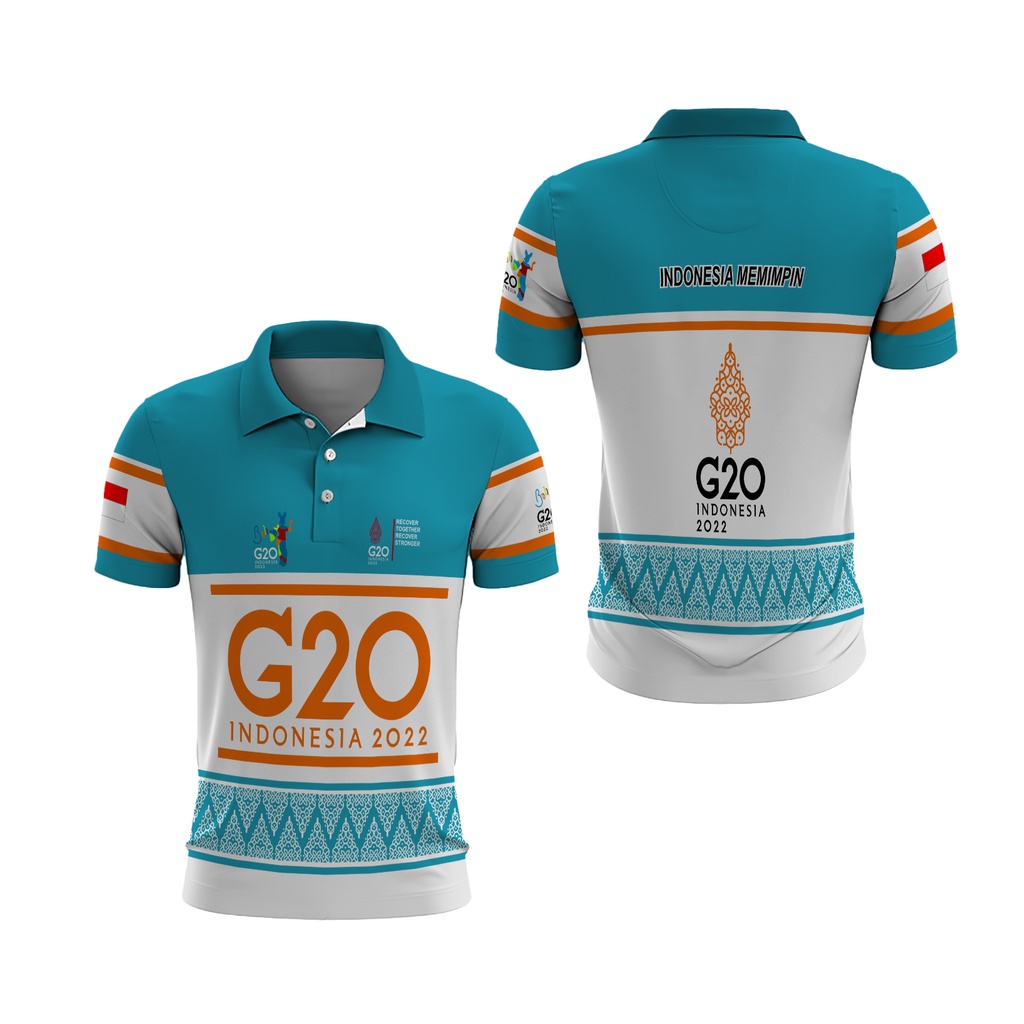 [Riashop] Polo Shirt G20 | Kaos Kerah G20 Indonesia | Kaos Kerah Polo G20 Indonesia Memimpin