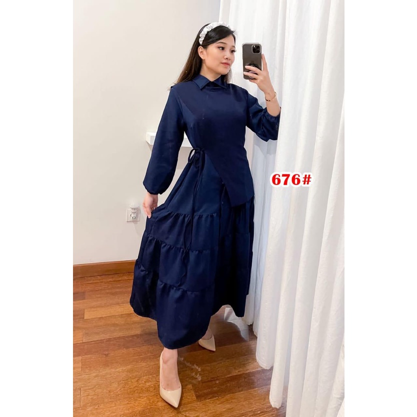 676#Gamis wanita/dress muslim wanita