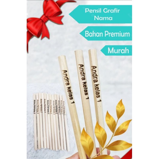 

Pensil 2b / grafir / custom nama / lucu / unik