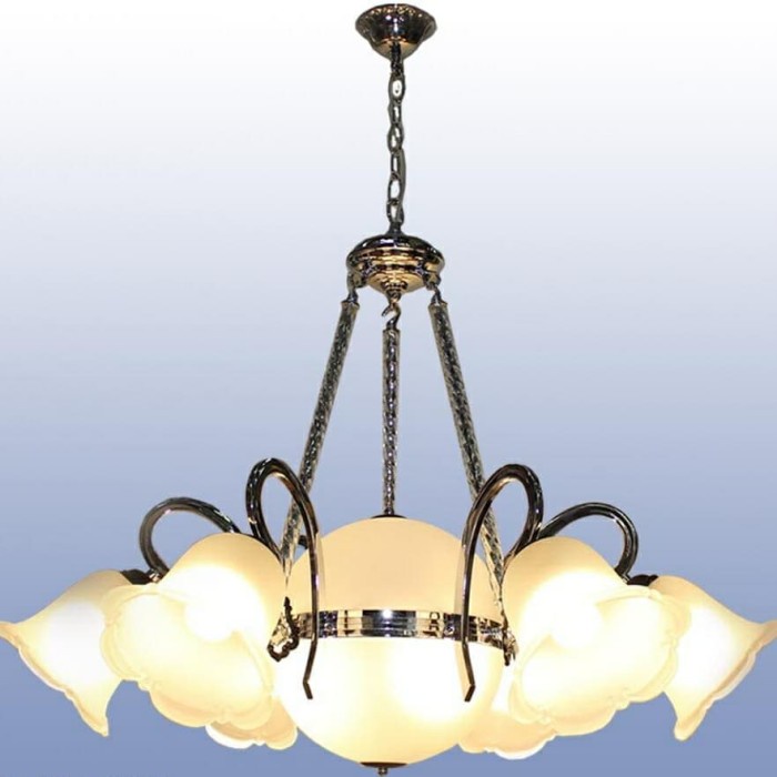 LAMPU GANTUNG/HIAS/MINIMALIS/BUNGA 6+2 LAMPU