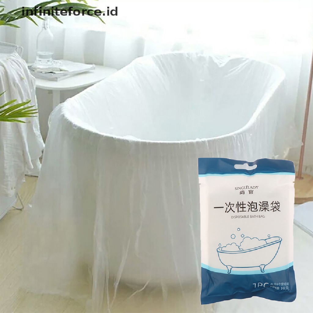 (infiniteforce.id) Plastik Cover Bathtub Sekali Pakai Portable Untuk Travel / Hotel