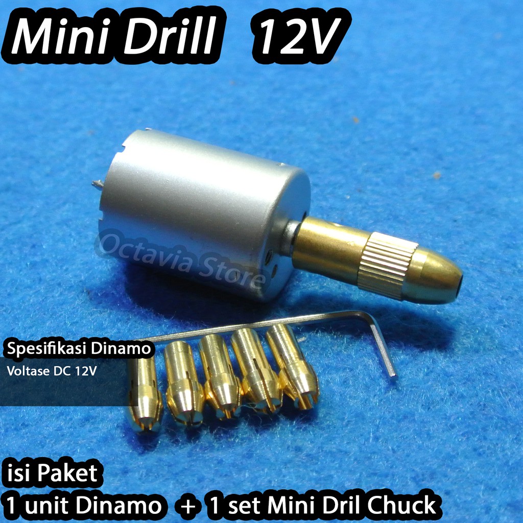 Bor Pcb Mini Drill 1set paket dengan dinamo dan chuck kepala bor