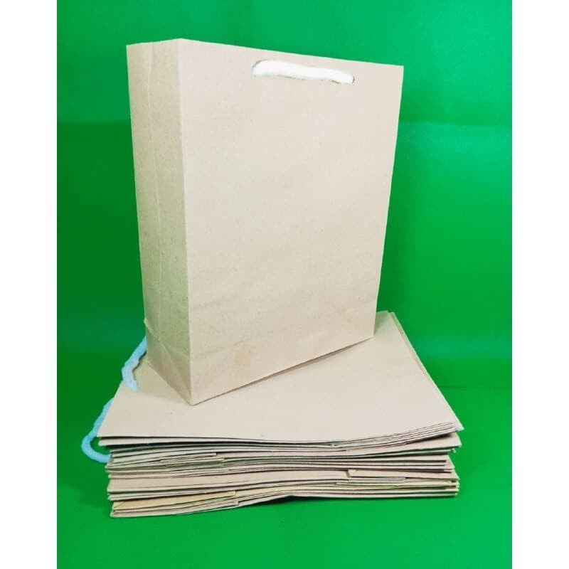

Tas Paper Bag Kertas Paperbag Polos Souvenir Ulang Tahun 18 x 22 x 6/ Paperbag/Paper Bag Isi 25pcs/ Kantong Belanja Polos