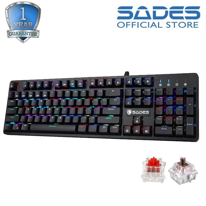 Keyboard gaming sades mechanical Rgb Phoenix with kailh switch