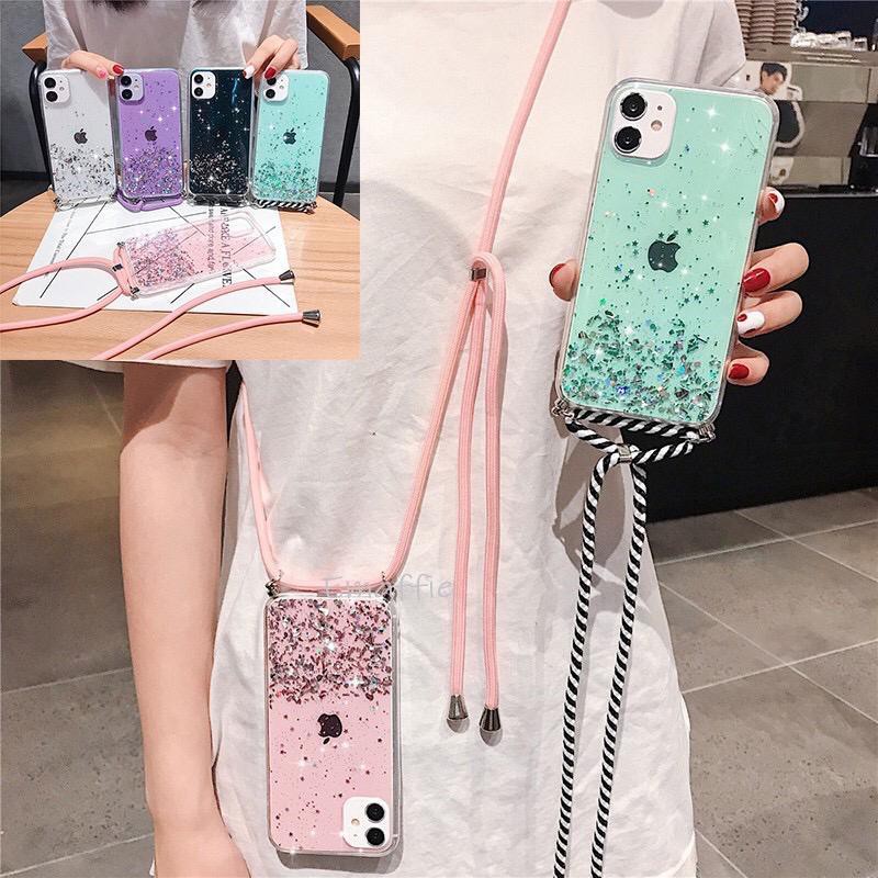 GLITTER SLING CASE FOR IPHONE 12 MINI PRO MAX 11 X XS XR 8 7 6