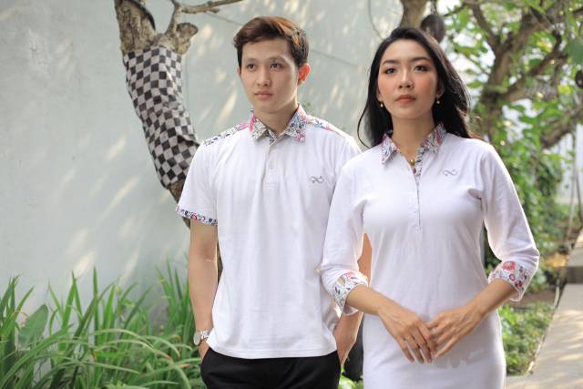 Couple Baju Dress Polo Lengan Panjang M L XL XXL