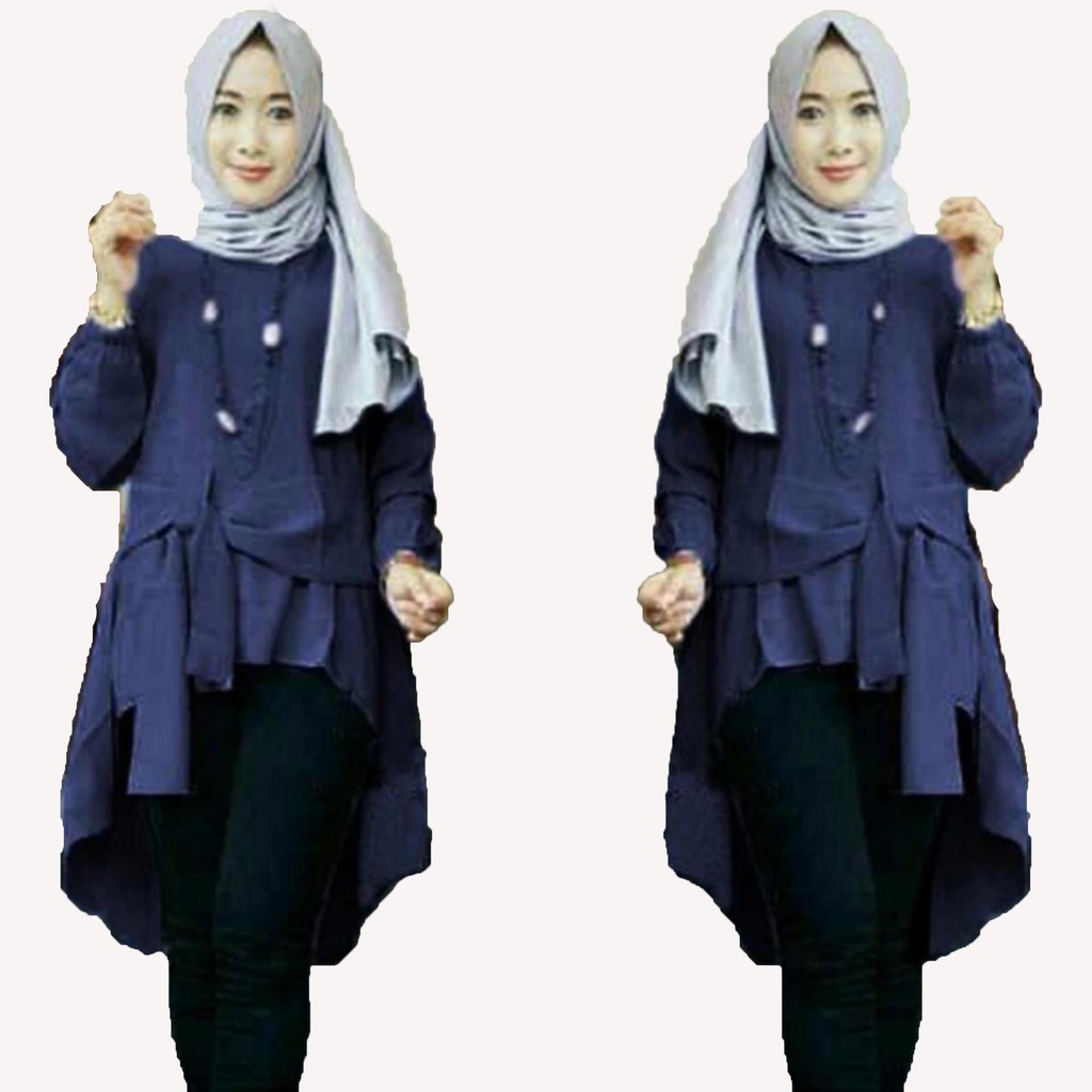 [Tunik Cantika varian warna SW] tunik wanita balotelli NAVI/MARON/PINK/ABU/MOCCA/TOSCA