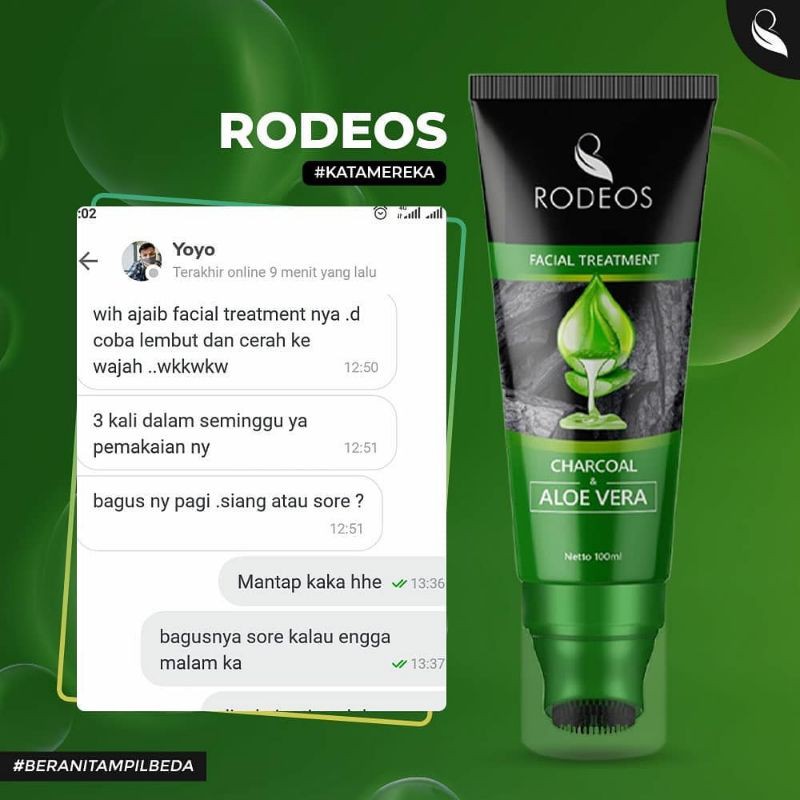 Rodeos Facial Treatment - Sabun Muka untuk Kulit Cerah Bebas Minyak Komedo Kusam &amp; Jerawat