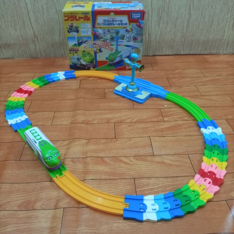 Takara Tomy Plarail - Chuggington Koko and Vee Colorful FLEXI Curved Rail Set
