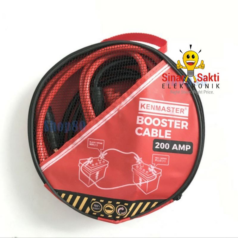 Kabel Jumper Aki Mobil 200 Amp Kenmaster / Booster Cable 200A 2 Meter