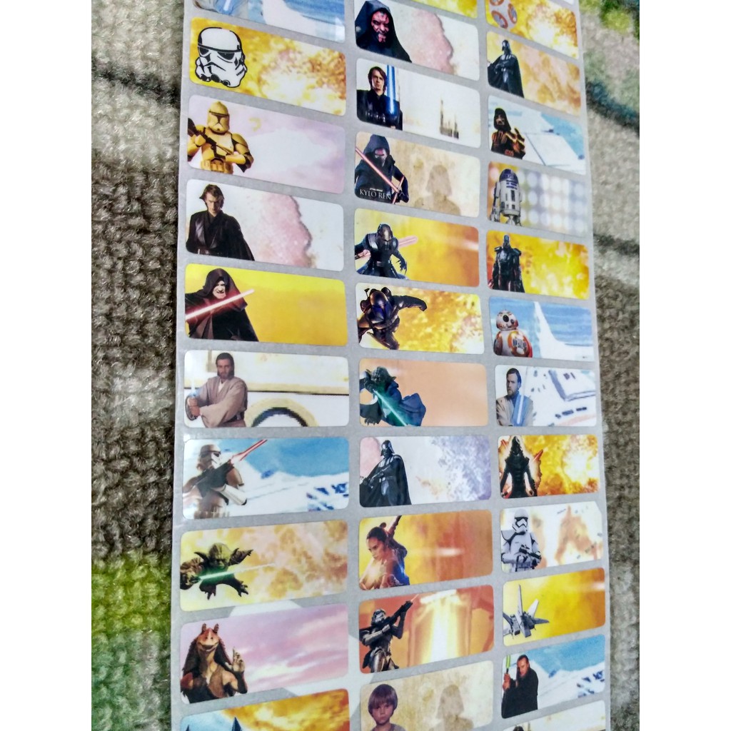 

Sticker Label Nama Waterproof STARWARS