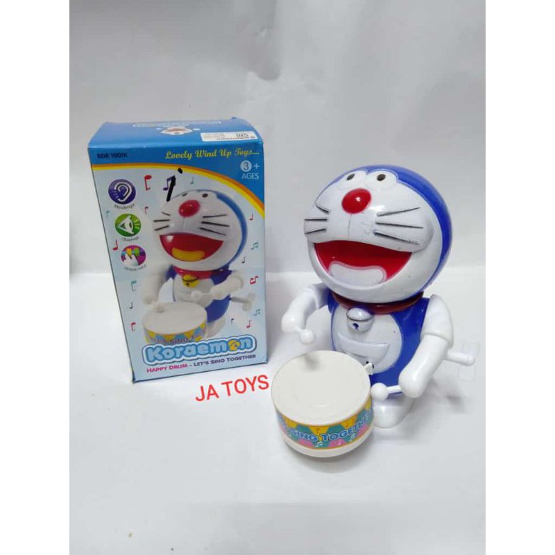 Mainan anak drum karakter Doraemon, Hello Kitty, Monyet Kera