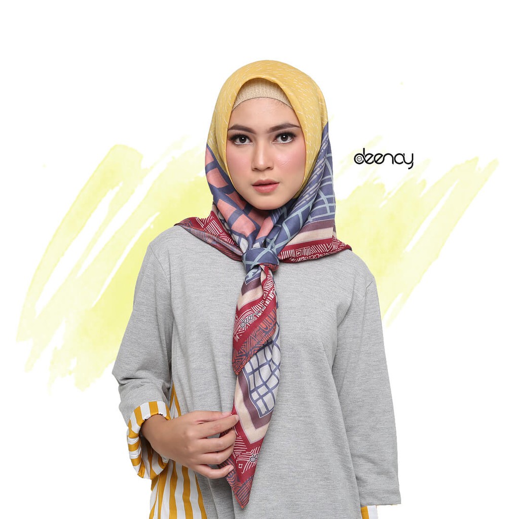 Hijab Printing Jilbab Segi Empat Deenay GEMMA Original Shopee