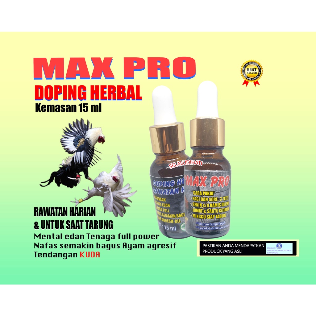 DOPING AYAM-MAX PRO-KEBUTUHAN AYAM DOPING,OBAT,VITAMIN AYAM,RAJA KAMLANG