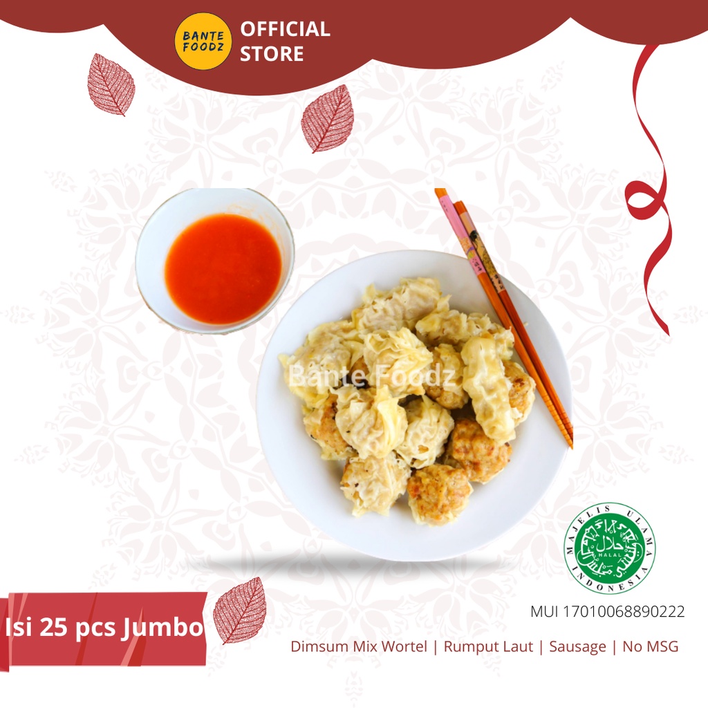 

Terlaris !!! Dimsum Ayam Jumbo Premium Topping Mix Best Seller isi 25 pcs