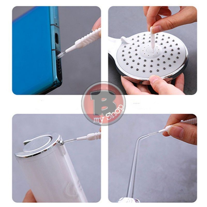 1/3/5 PCS - SIKAT MINI PEMBERSIH SHOWER / KONEKTOR HANDPHONE - DOT BRUSH - SIKAT SERBAGUNA