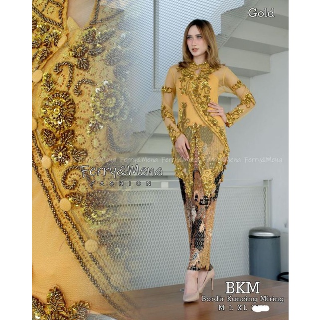 Komplit Stelan Kebaya Bordir Menceng Original Butik