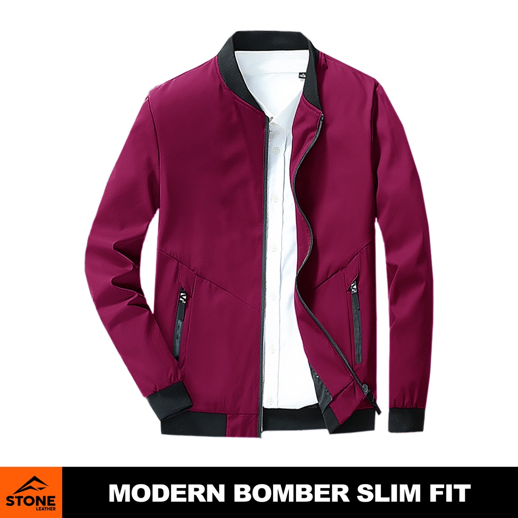 Jaket Pria Bomber Modern Slim Fit