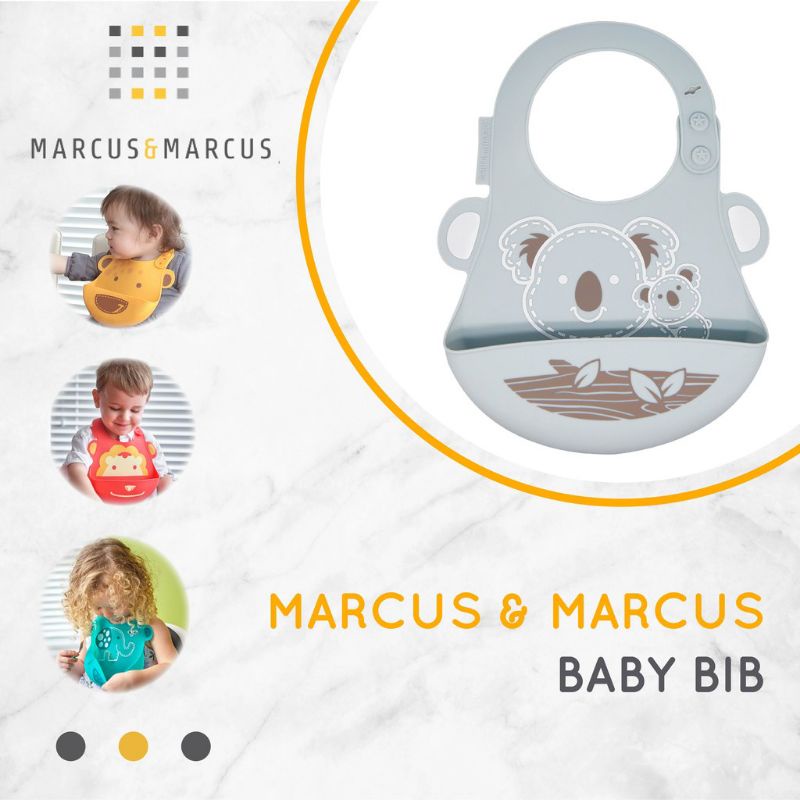 Marcus and Marcus Baby BIB, Celemek Bayi Premium, Perlengkapan MPASI