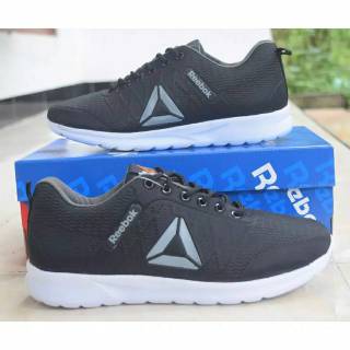 PROMO SIZE 40 SEPATU  SPORT REEBOK  HITAM  ABU Shopee 