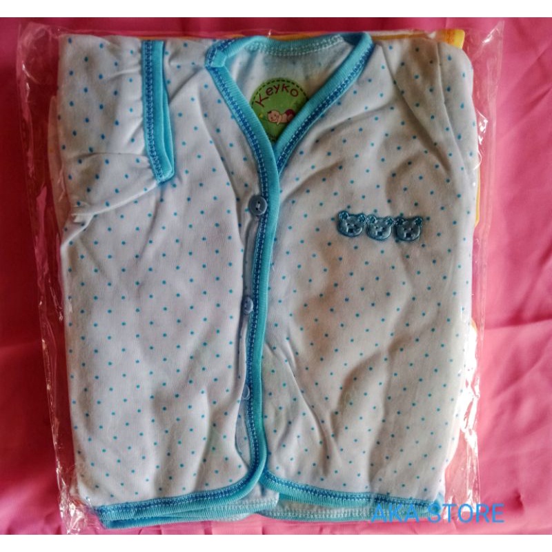 12 pcs 6 setel baju bayi polkadot bintik murah