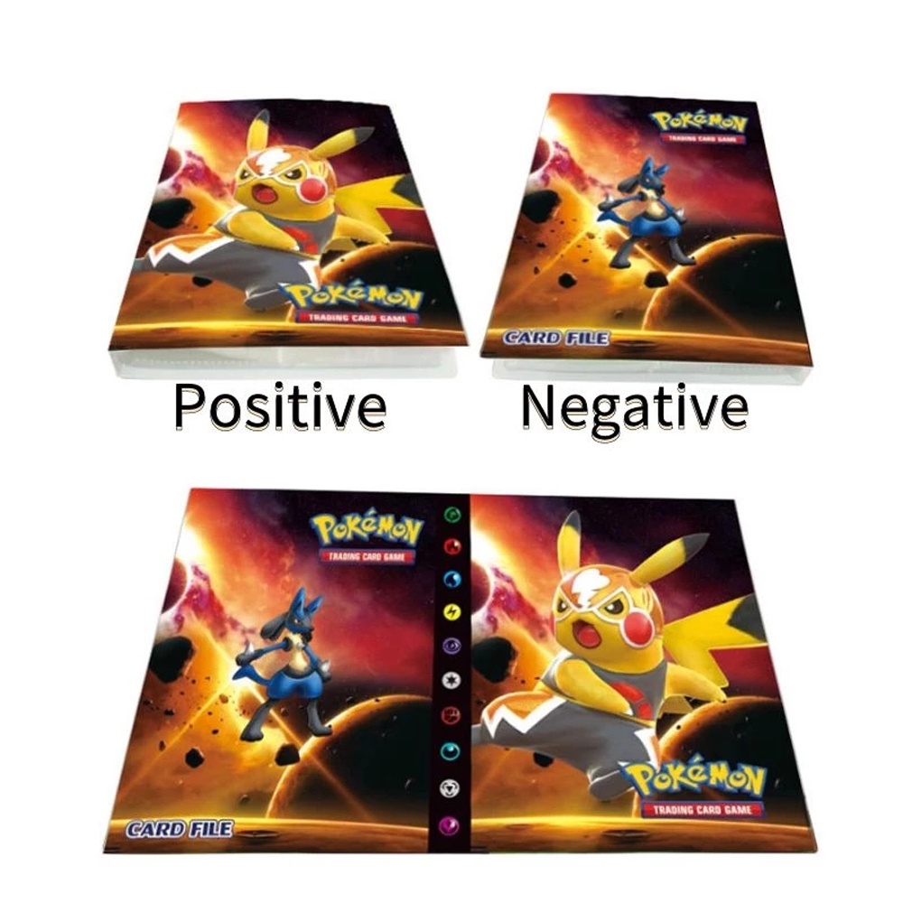 ELEGANT for Children Pokemon Cards Album Cartoon Card Holder Game Cards Album Bluesky Pikachu Anime 240Pcs Binder Folder for Gifts Cards Album Book