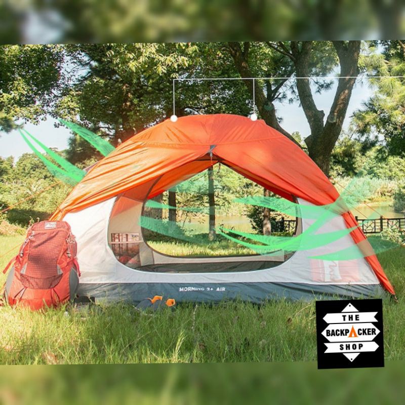 Tenda Camping Mountain Inn Sports Morning 2+ Air Kapasitas 2 Orang MIS frame Alloy original