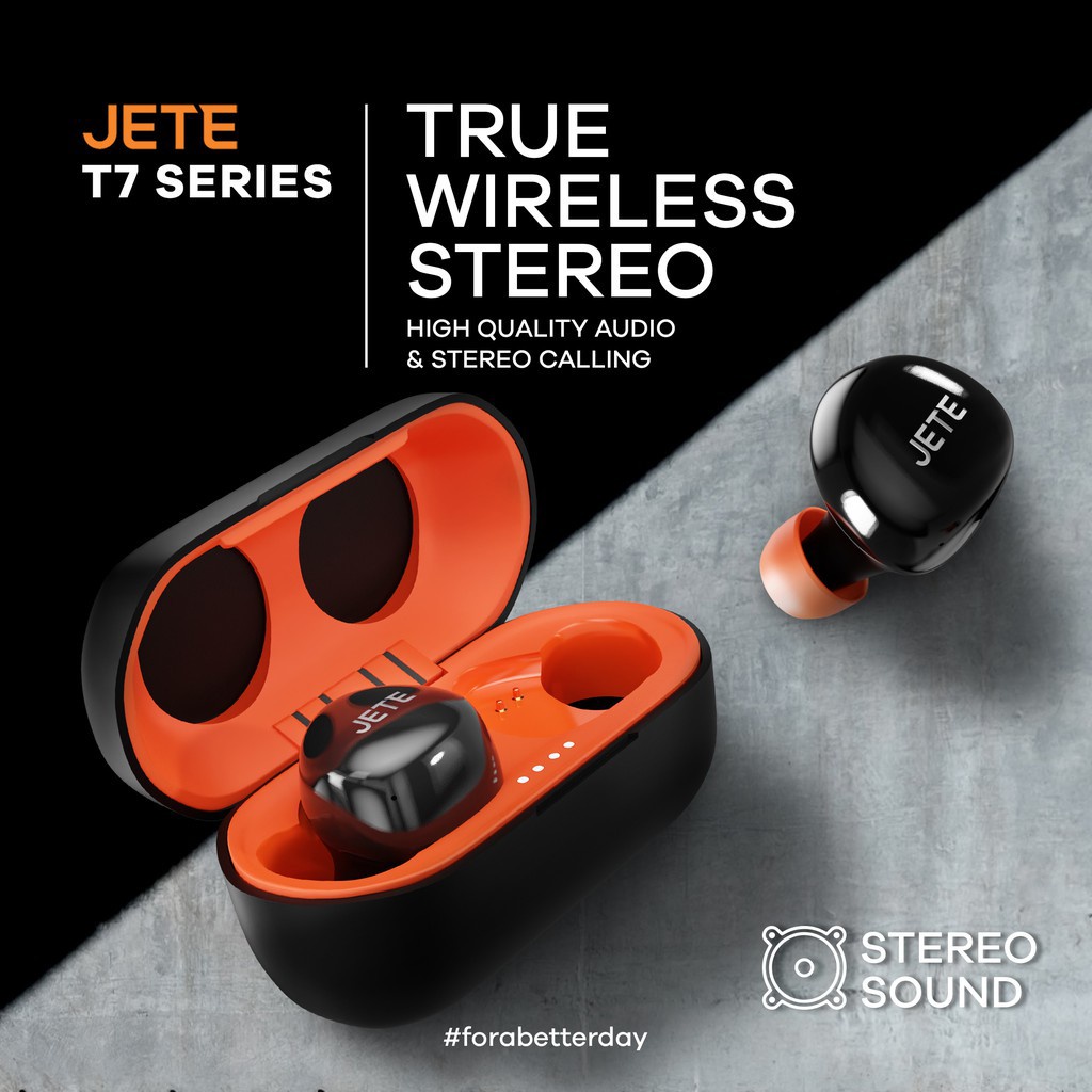 TWS Earbuds Headset Bluetooth JETE T7