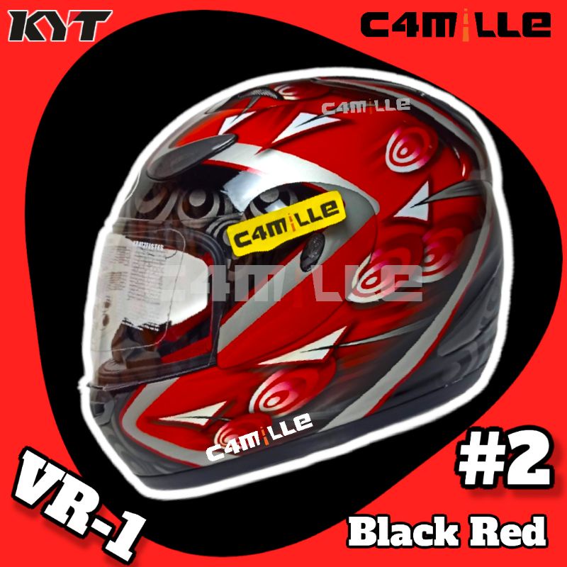HELM KYT VR-1 #2 BLACK RED FULL FACE