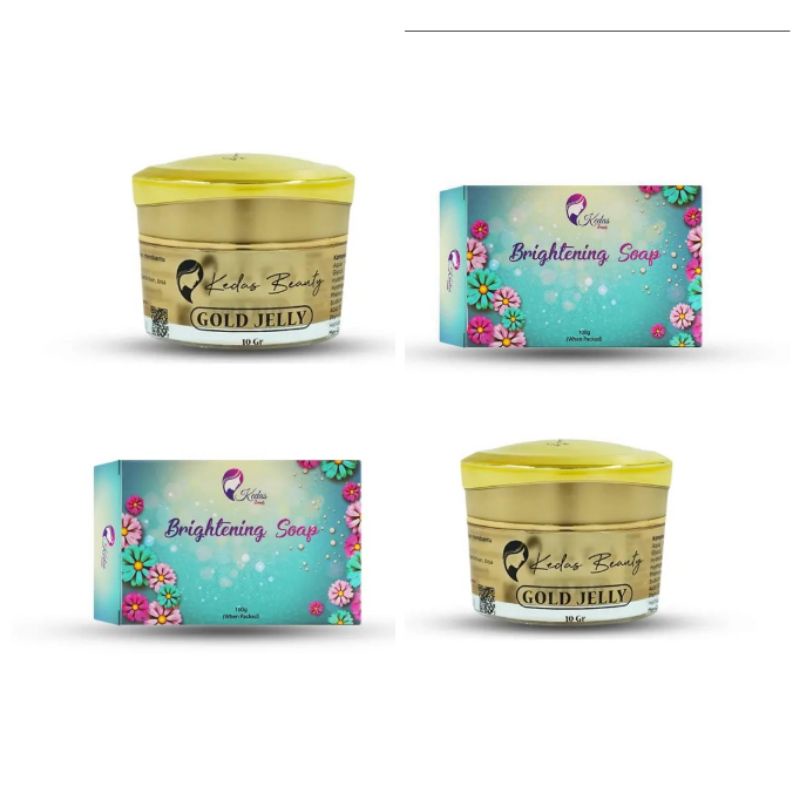 READY KEDAS BEAUTY | SEPAKET KEDAS BEAUTY ORIGINAL 100 % /BRIGHTENING SOAP ORIGINAL 100%-2sabun 2goldjelly